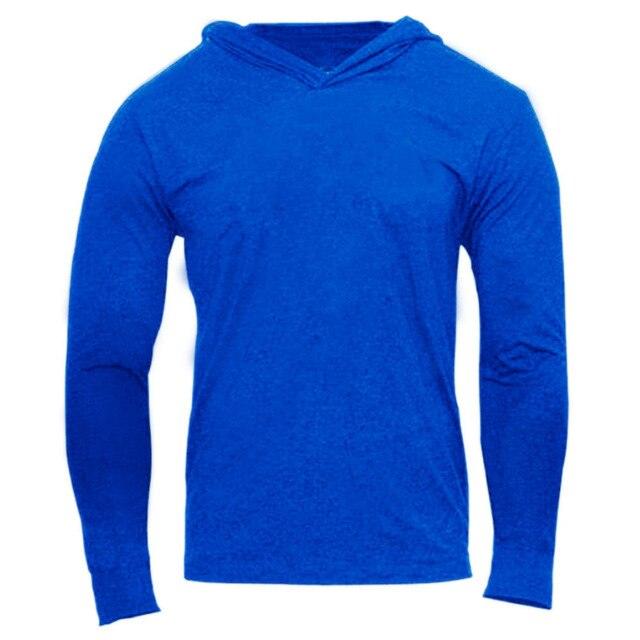 Long Sleeve Fitness Hoodies - Men Autumn Thin Sweatshirt - Sporting Slim Fit Streetwear (1U101)(1U100)