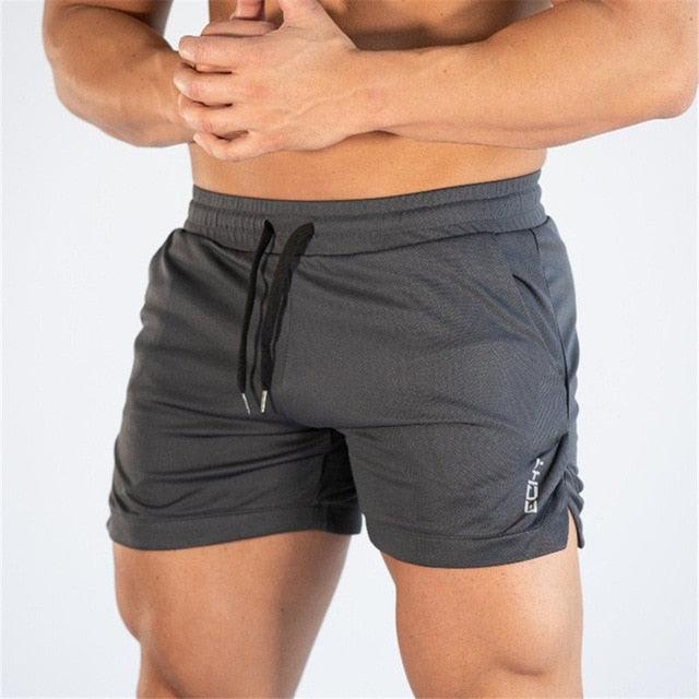Men Fitness Bodybuilding Shorts - Summer Gyms Workout Male Breathable Sportswear Jogger Beach Short Pants (TG3)