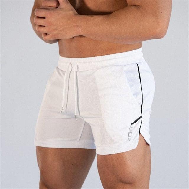 Men Fitness Bodybuilding Shorts - Summer Gyms Workout Male Breathable Sportswear Jogger Beach Short Pants (TG3)