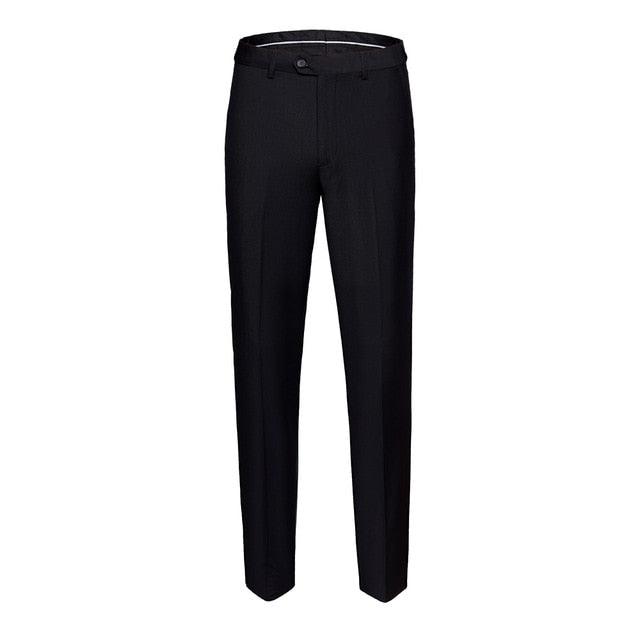 Men's Spring Autumn Fashion Business Casual Long Pants Suit Pants - Elastic Straight Formal Trousers (D9)(TG1)