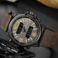 Military Men's Sports Watches - Quartz Leather Band Digital Dual Movement (1U84)