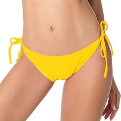New Bandage Bikini Bottom - Brazilian Sexy Swimwear - Women's Briefs Solid Underwear (TSP4)(TB8D)(F28)