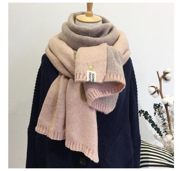 New Lady Scarf - Cute Winter Wool Knitted Scarf - Warm Soft Cotton Scarves (WH9)(F87)