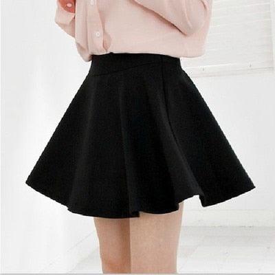 Female Summer Women's Basic Stretchy Flared Casual Mini Skirt (2U22)