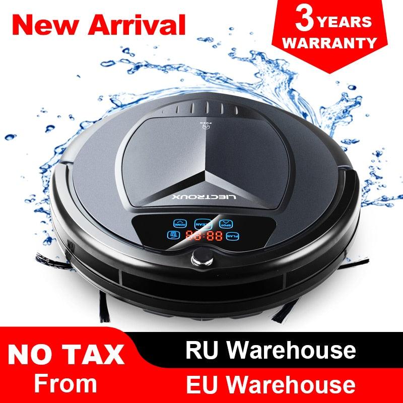 Newest Wet and Dry Robot Vacuum Cleaner, with Water Tank, TouchScreen, Schedule, SelfCharge (V1)(1U68)