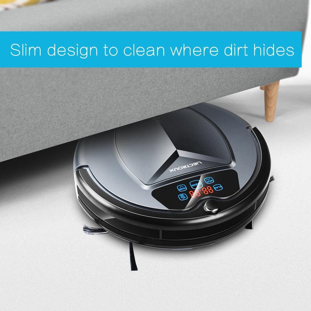 Newest Wet and Dry Robot Vacuum Cleaner, with Water Tank, TouchScreen, Schedule, SelfCharge (V1)(1U68)