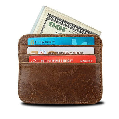 Super Slim Soft Wallet - 100% Cowhide Genuine Leather Mini Credit Card Men's Wallet (MA5)1