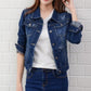 Trending Short Denim Jacket - Women Jeans Coat - Fashion Candy Color Slim Jackets (TB8B)