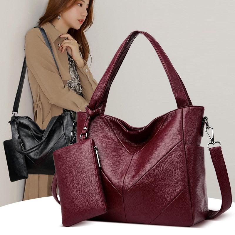 Cute Female Handbags - Big Casual Totes Bag - High Quality Large Capacity PU Leather (WH2)(WH4)(F43)