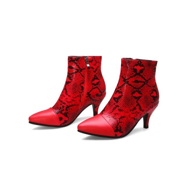 Amazing Winter Snake Pattern Women's Boots - Fashion Wild Short Boots (D38)D36)(BB1)(BB2)(CD)(WO4)