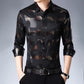 Casual Spring Luxury Plaid Long Sleeve Slim Fit Men Shirt - Streetwear Social Dress Shirts (TM1)(F8)(F10)