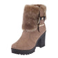 Fashion High Heels Boots - Women Winter Warm Fur Boots - Ankle Heels (D38)D36)(BB1)(BB2)(CD)(WO4)(BB5)