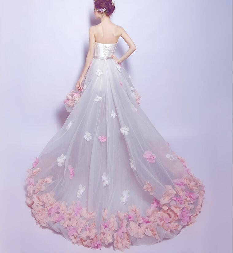 Amazing Flowers Prom Dresses - Short Front & Long Back Evening Gown - Deals DejaVu Amazing Flowers Prom Dresses - Short Front & Long Back Evening Gown - Deals DejaVu