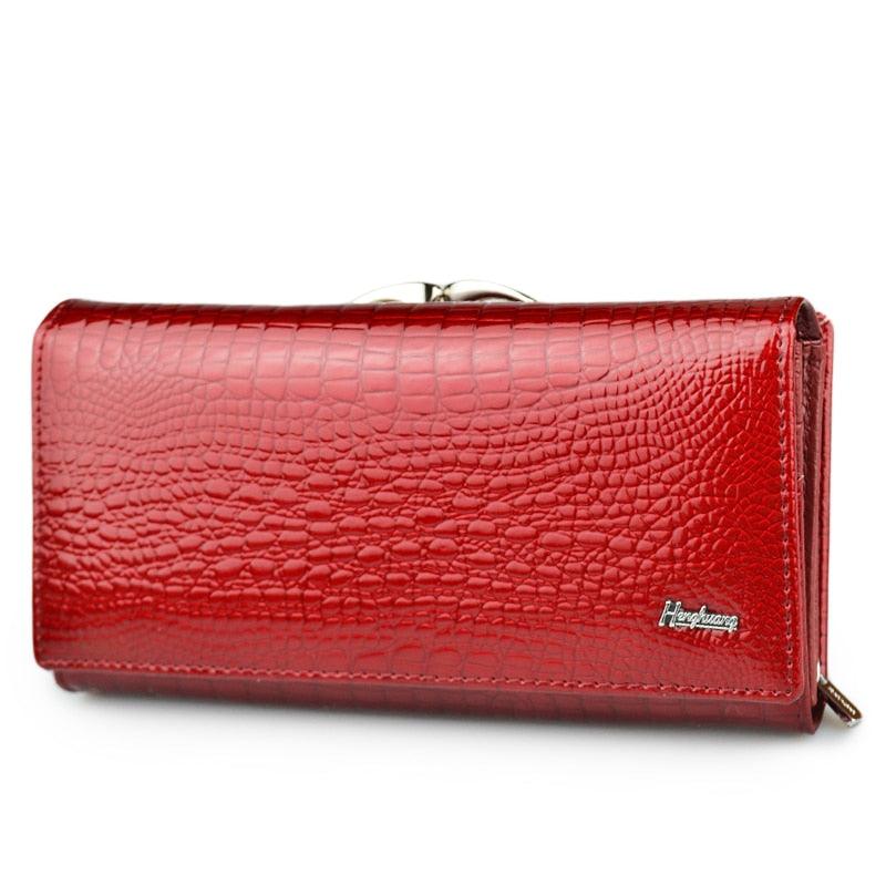 Cute Genuine Leather Women's Wallet - Zipper Wallet Ladies Clutch Bag (D43)(WH5)(WH1)