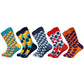 Casual Men's Socks - New Socks Fashion Design Plaid Colorful Happy Business Party Dress Cotton Socks (TG8)(T6G)(F92)