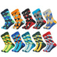 Casual Men's Socks - New Socks Fashion Design Plaid Colorful Happy Business Party Dress Cotton Socks (TG8)(T6G)(F92)