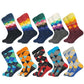 Casual Men's Socks - New Socks Fashion Design Plaid Colorful Happy Business Party Dress Cotton Socks (TG8)(T6G)(F92)