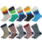 Casual Men's Socks - New Socks Fashion Design Plaid Colorful Happy Business Party Dress Cotton Socks (TG8)(T6G)(F92)