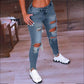 Trending Summer Ripped Jeans For Women - High Waisted Jeans - Plus Size - Vintage Distressed Jeans Pants (3U21)