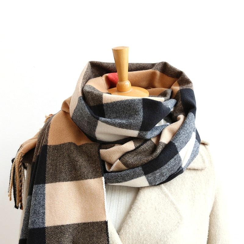 Luxury Great Plaid Scarves - Women's Winter Warm Plaid Thick Scarf (WH9)(F87)