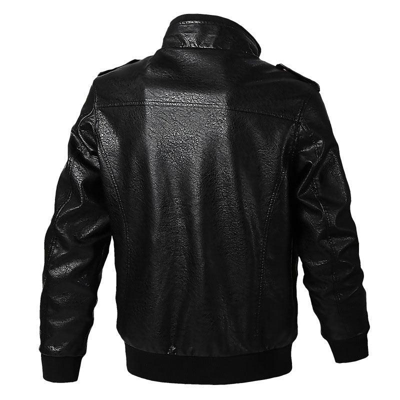 Great Men's Classical Jacket - Winter Skin Thick Leather Jacket - Autumn Zipper (TM3)(F100)