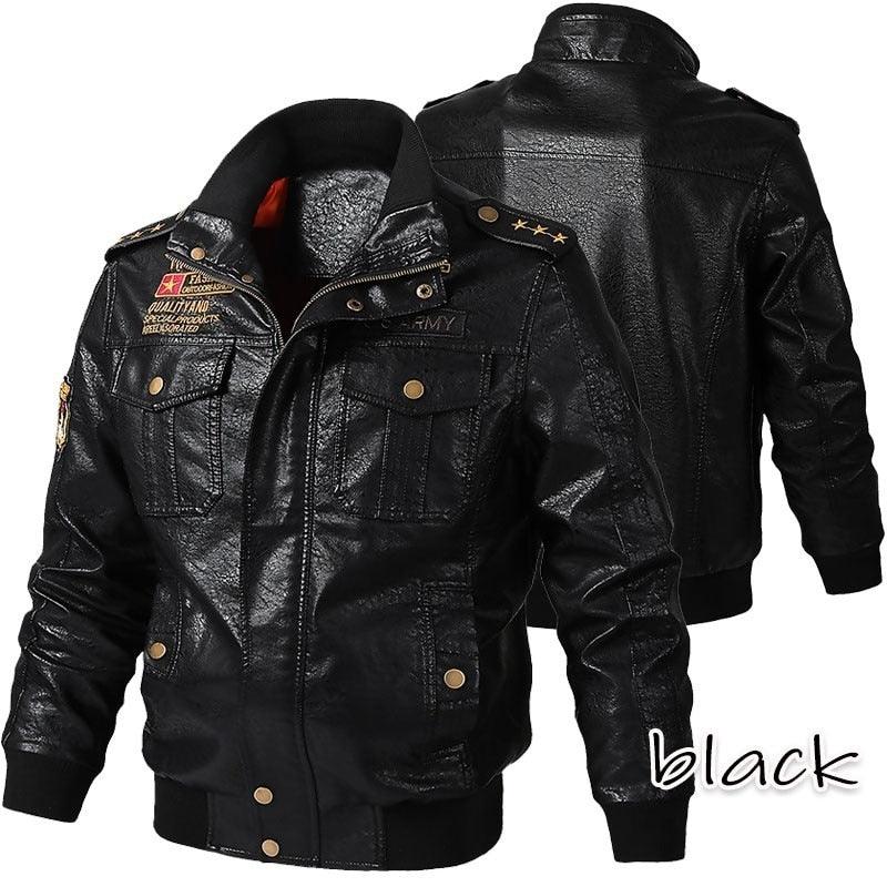 Great Men's Classical Jacket - Winter Skin Thick Leather Jacket - Autumn Zipper (TM3)(F100)