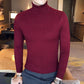 Men's Turtleneck Sweaters & Pullovers - Winter Casual Solid Knitted Turtleneck Wool Sweater (TM6)