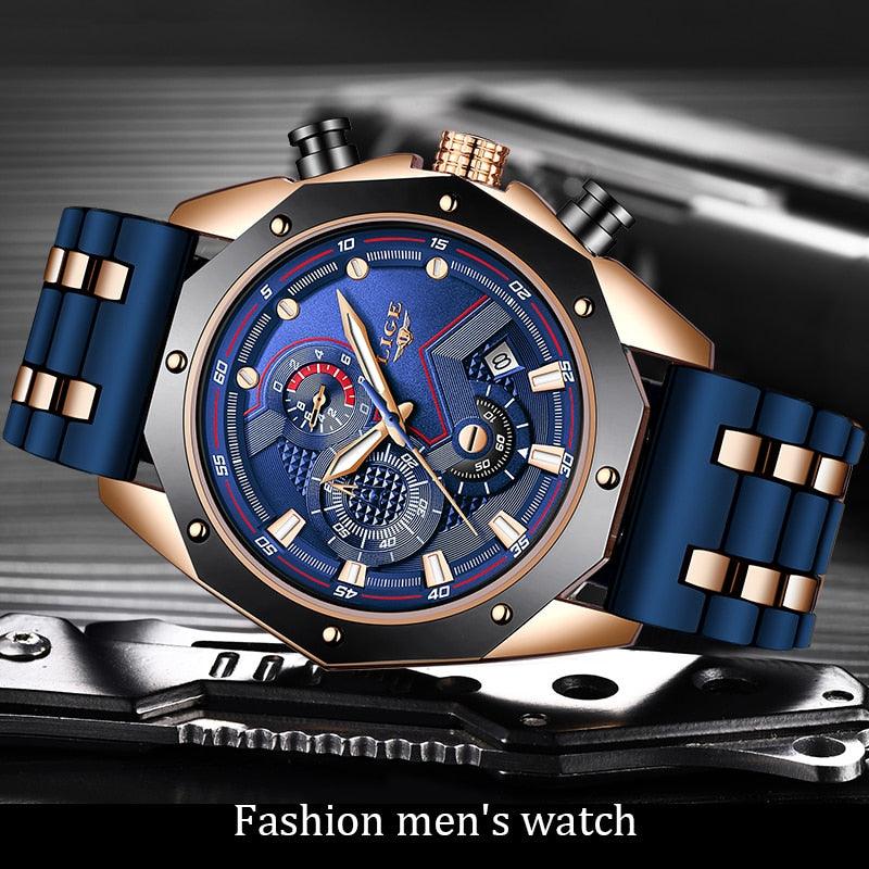 Men's Watches - Luxury Quartz Watch Men Silicone Military 30ATM Waterproof Sport Wristwatch (2MA1)