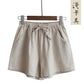 New Hot Summer Casual Cotton Linen Shorts - Women Plus Size High Waist Shorts - Fashion Short Pants (TBL2)