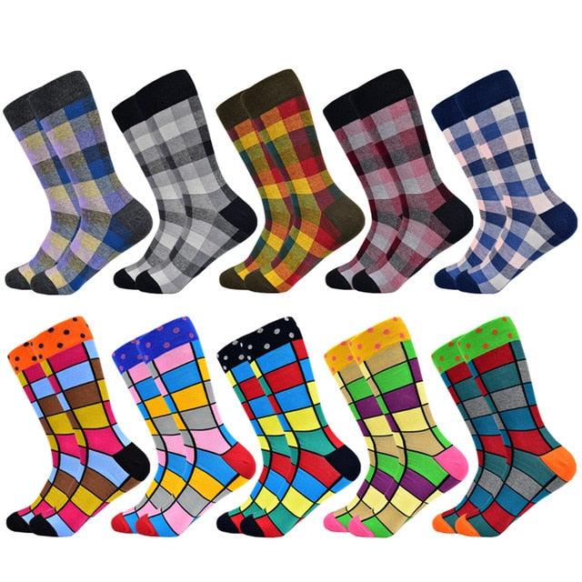 New Men's Socks - Casual Business Happy Fashion Design Men's Cotton Socks (TG9)(TG8)(T6G)(F92)