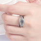 New Trendy Style 925 Solid Silver Amethyst Rings - Women Purple Crystal CZ Ring (7JW)