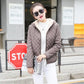 New Winter Parkas Basic Jacket Coats - Ladies Plus Velvet Lamb Hooded Coats - Long Sleeve Cotton Jacket (2U23)
