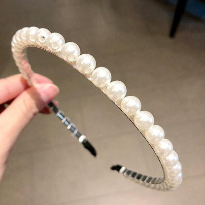 New Women Elegant Full Pearls Hairbands - Hair Hoops Holder Ornament Headwear (8WH1)1
