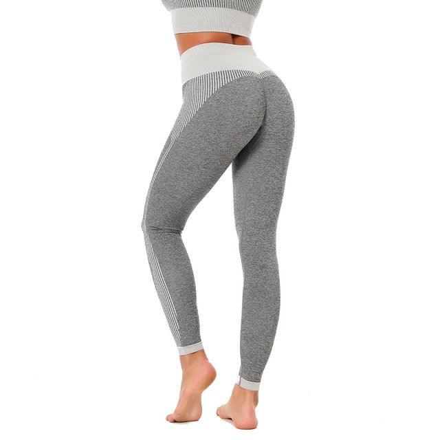 New Women Activewear Sport Set - Sports Bra And Leggings Jogging Pants - Seamless Workout Sports Fitness Tights (1U24)