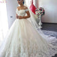 Princess Wedding Dresses - Off Shoulder Lace Sweetheart Puffy Ball Gown - Bridal Dress (WSO1)