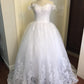 Princess Wedding Dresses - Off Shoulder Lace Sweetheart Puffy Ball Gown - Bridal Dress (WSO1)