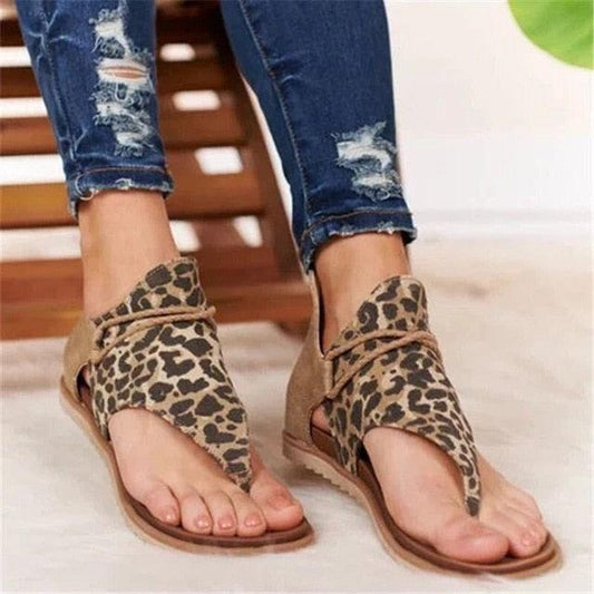 Great Women Leopard Sandals - Gladiator Zipper Flip-Flop Sandals (SS4)(SS2)