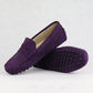 Nice Women 100% Genuine Leather Flat Shoes - Casual Loafers Slip On - Moccasins Lady Driving Shoes (FS)