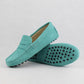 Nice Women 100% Genuine Leather Flat Shoes - Casual Loafers Slip On - Moccasins Lady Driving Shoes (FS)