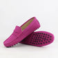 Nice Women 100% Genuine Leather Flat Shoes - Casual Loafers Slip On - Moccasins Lady Driving Shoes (FS)