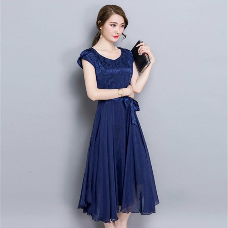 Great Women's Dress - Summer Autumn Long Dresses - Elegant Sexy Hollow Out Lace Plus Size Party Dress (BWM)(WSO3)(F30)