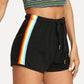 Cute Summer Women Sports Shorts - Rainbow Print Sport Elastic Short Pants - Beach Shorts (3U32)