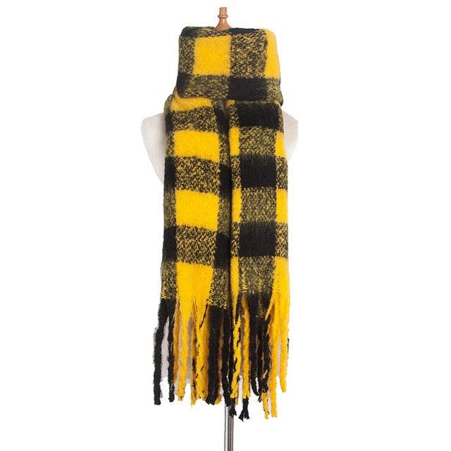 Nice Winter Scarf - Women Luxury Brand Plaid Design Warm Thick Long Scarves (D87)(WH9)