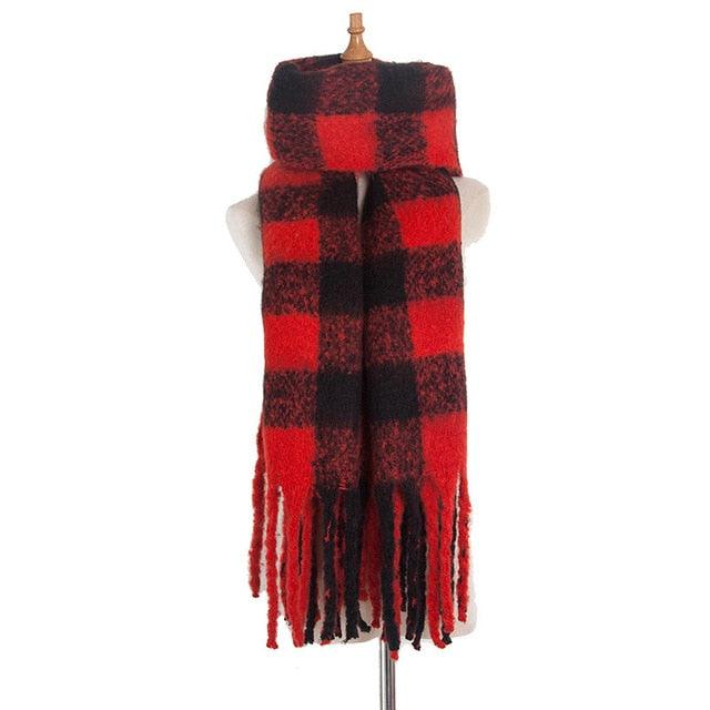 Nice Winter Scarf - Women Luxury Brand Plaid Design Warm Thick Long Scarves (D87)(WH9)