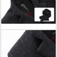 Winter Scarf Woolen Winter Coat - Men Casual Warm Removable Scarf Men's Coat (TM4)