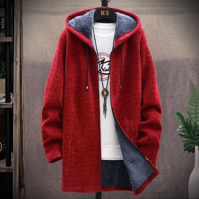 Great Winter New Arrival Men's Sweaters Cardigan - Men Knitted Thicken Hooded Coat (TM6)(TM5)(CC3)(F100)