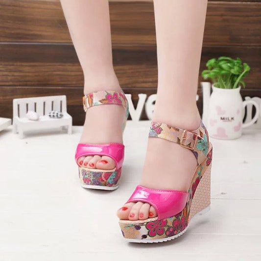 Gorgeous Women Sandals - Summer Platform Wedges - Floral High Heels (SS3)(SH2)(SS1)