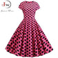Nice Women Summer Dress - Vintage Floral Print Dress - Sundress Plus Size Polka Dot Party Dress (BWM)