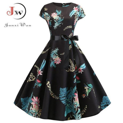 Nice Women Summer Dress - Vintage Floral Print Dress Nice Women Summer Dress - Vintage Floral Print Dress