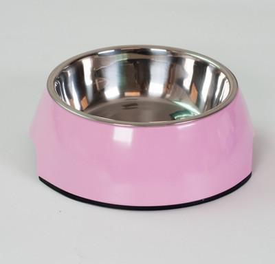 Stainless Steel Dog Bowl Food Double Melamine Pet Feeding (D71)(6W1)